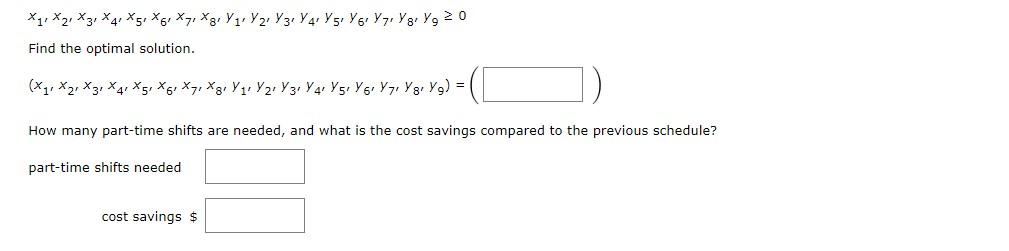 A linear programming computer package is needed.