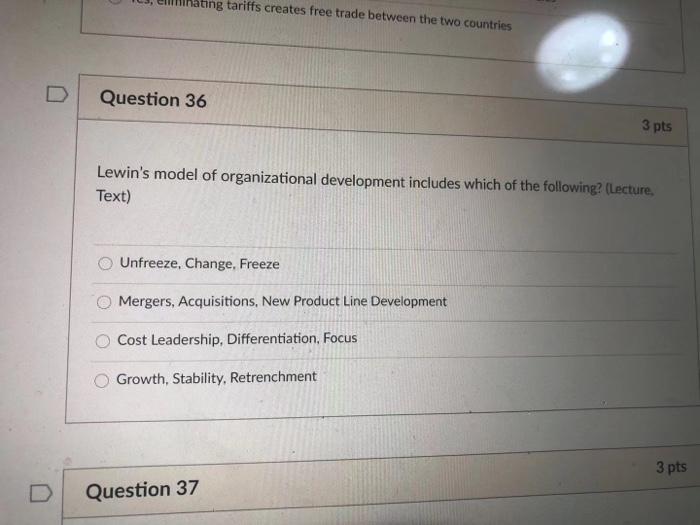 Question 29 3 pts The most important influence on