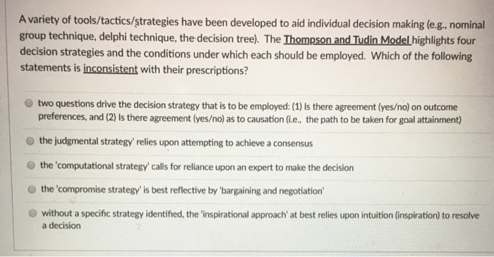 According to your authors, the decision making