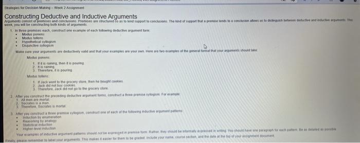Strategies for Decision Making - Week 2