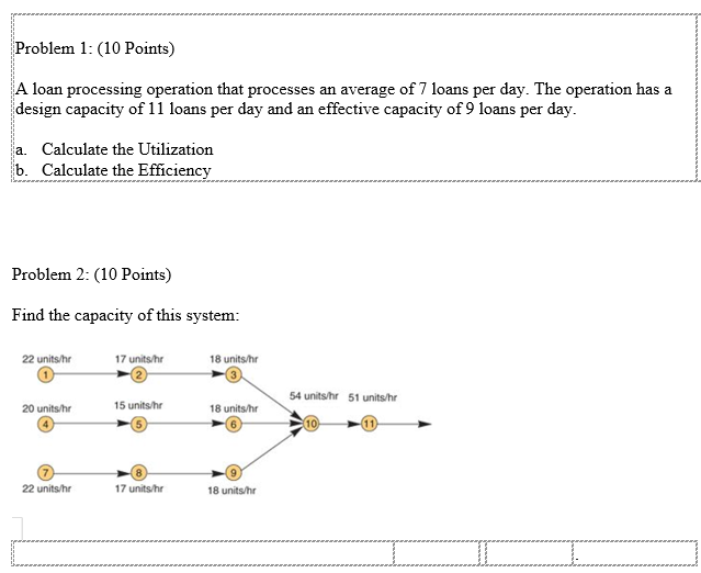 Problem 1: (10 Points) A loan processing