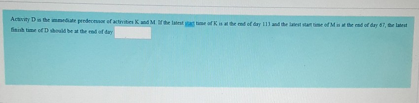 A project with 7 activities is shown below. A STA