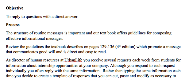 Objective To reply to questions with a direct