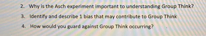 2. Why is the Asch experiment important to