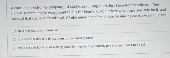 A consumer electronics company just started