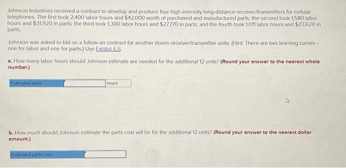 Johnson Industries received a contract to develop