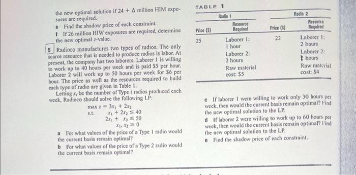 could you please solve question 5 a,b,c,d,e