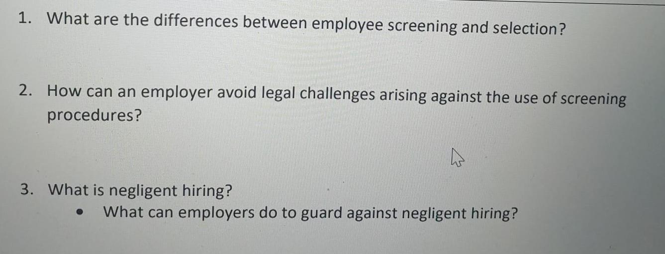 1. What are the differences between employee