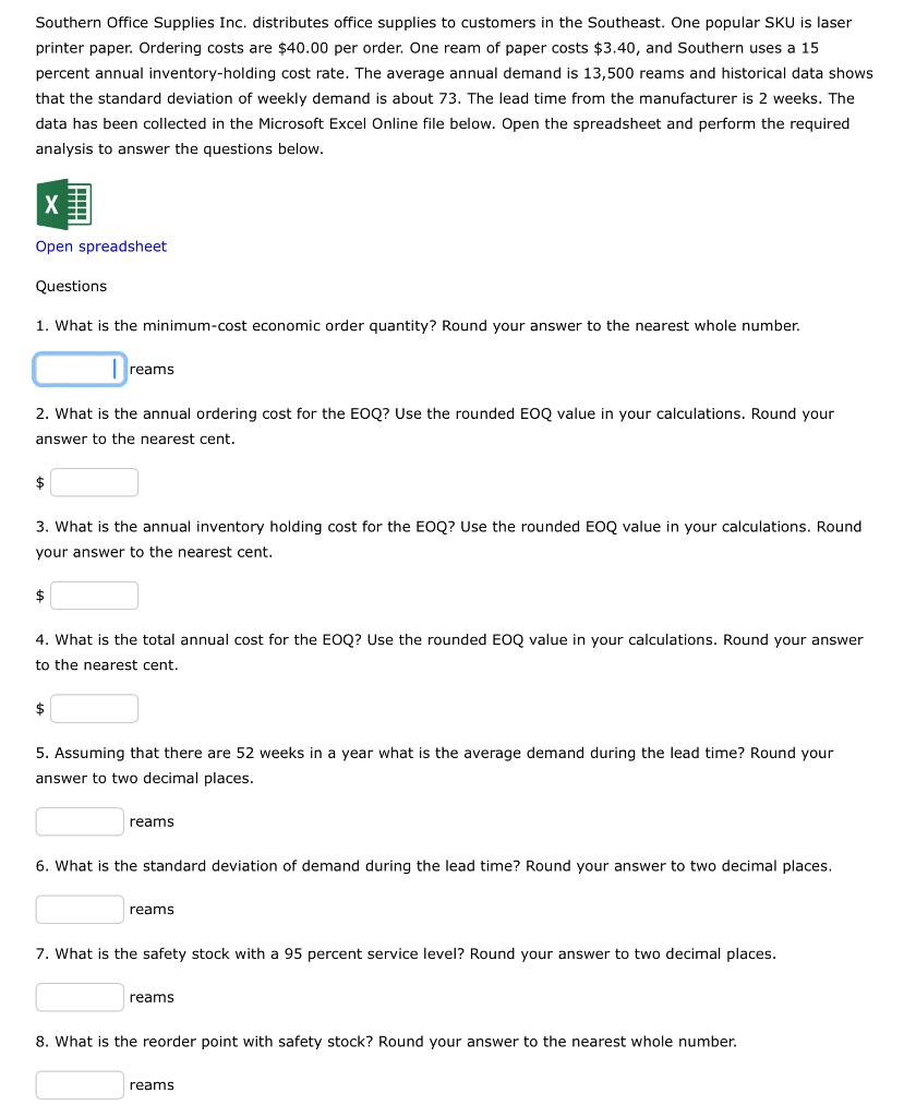 Southern Office Supplies Inc. distributes office