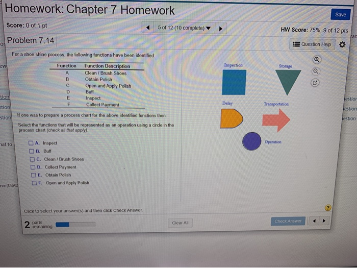 Homework: Chapter 7 Homework Save Score: 0 of 1