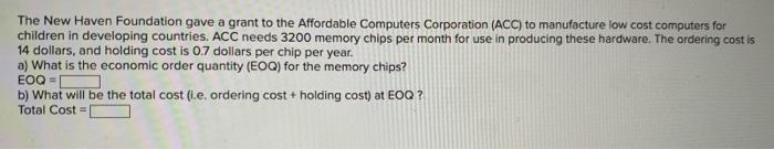 The New Haven Foundation gave a grant to the