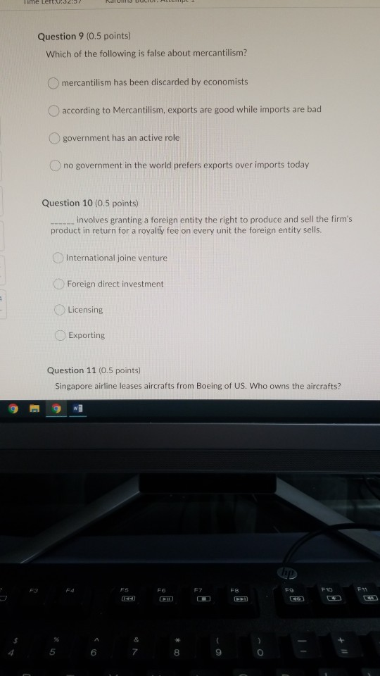 Time Left:0:32:57 NdUld UUCIU. ALILI Question 9