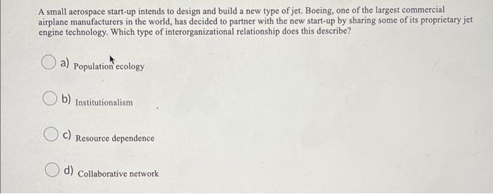 A small aerospace start-up intends to design and