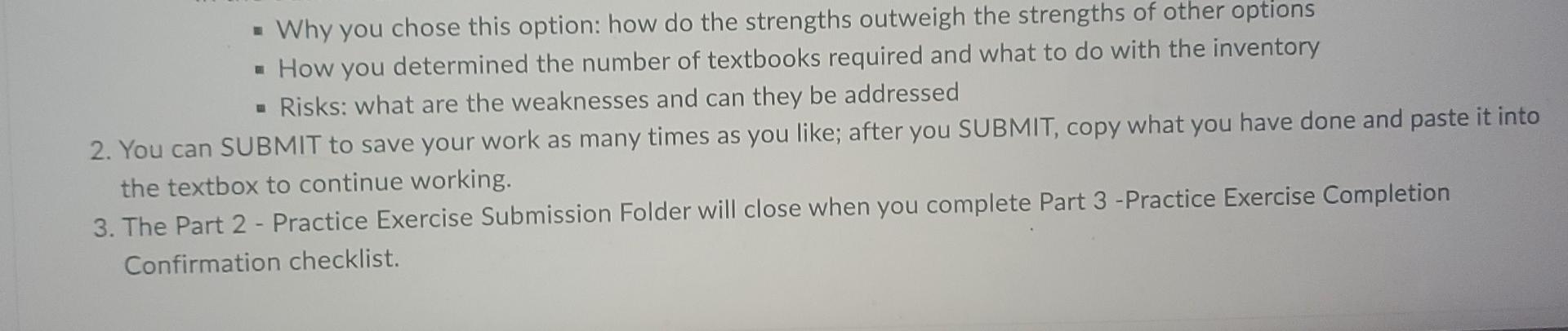 Why you chose this option: how do the strengths