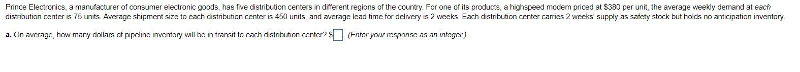 a. On average, how many dollars of pipeline