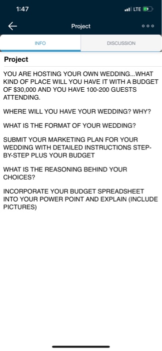 1:47 al LTE E Project OOO INFO DISCUSSION Project