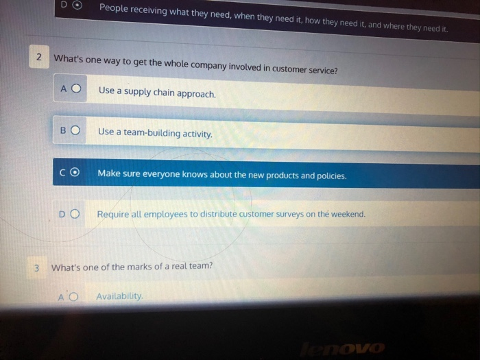 DO People receiving what they need, when they