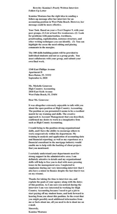 Rewrite: Kaminas Poorly Written Interview