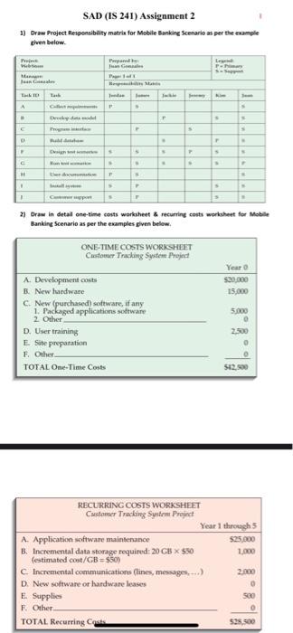 SAD (IS 241) Assignment 2 1) Draw Project