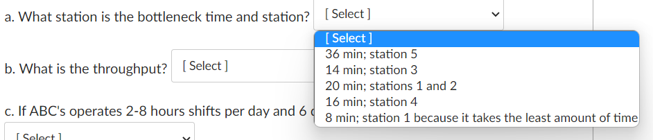 A production line at ABC Inc.'s machine shop has