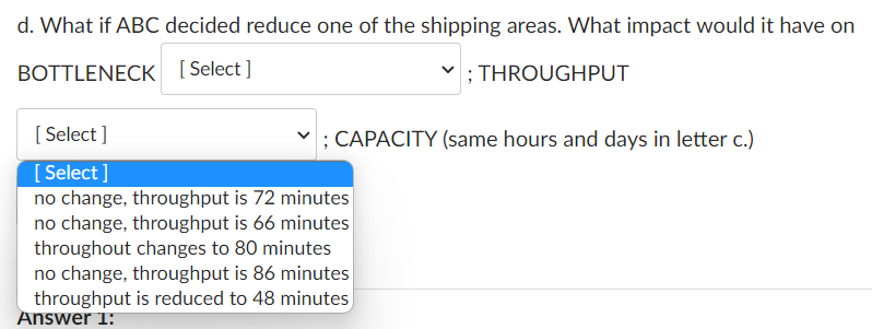 A production line at ABC Inc.'s machine shop has