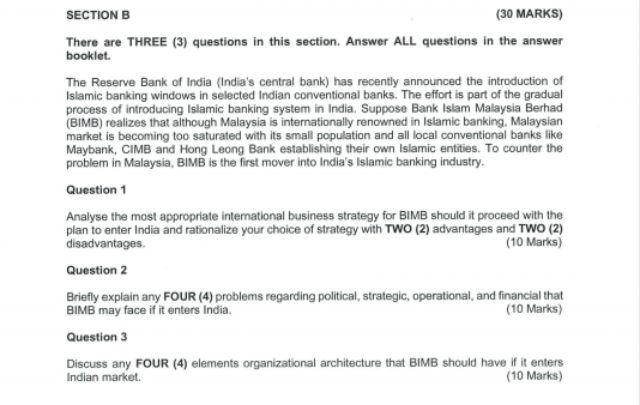 There are THREE (3) questions in this section.