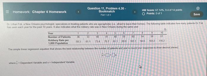 help Homework: Chapter 4 Homework Question 11,