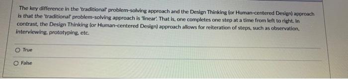 The key difference in the traditional