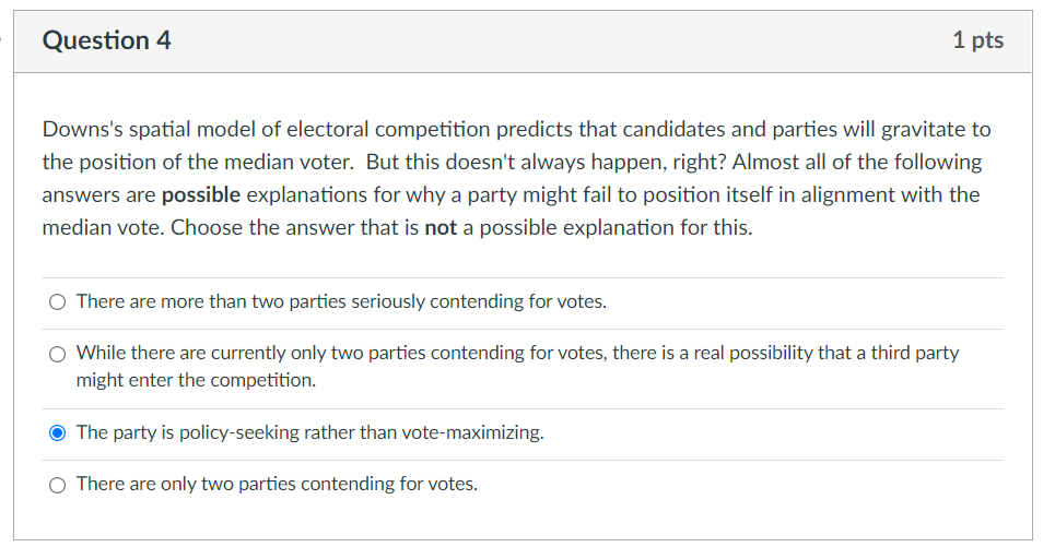 Which one is the right answer? Question 4 1 pts