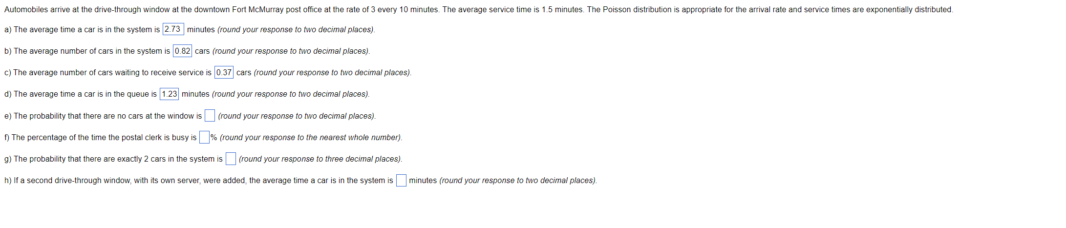 I need E through H only Automobiles arrive at the