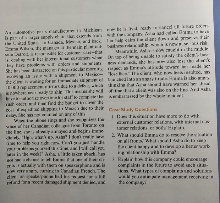 please read the case study then answer the 3 case