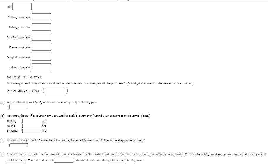 A linear programming computer package is needed.