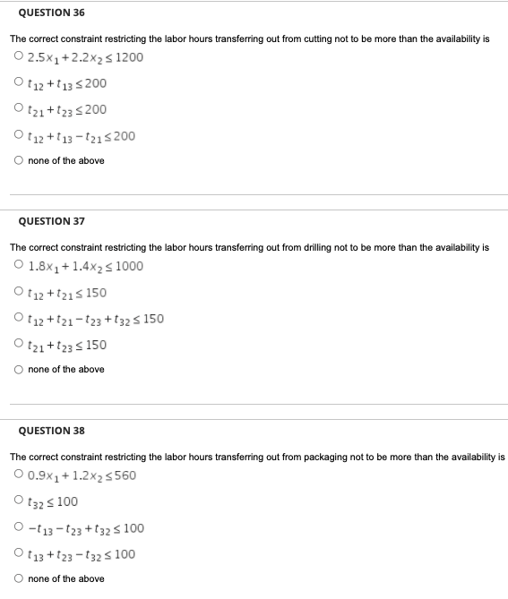 Use the following scenario and data for questions