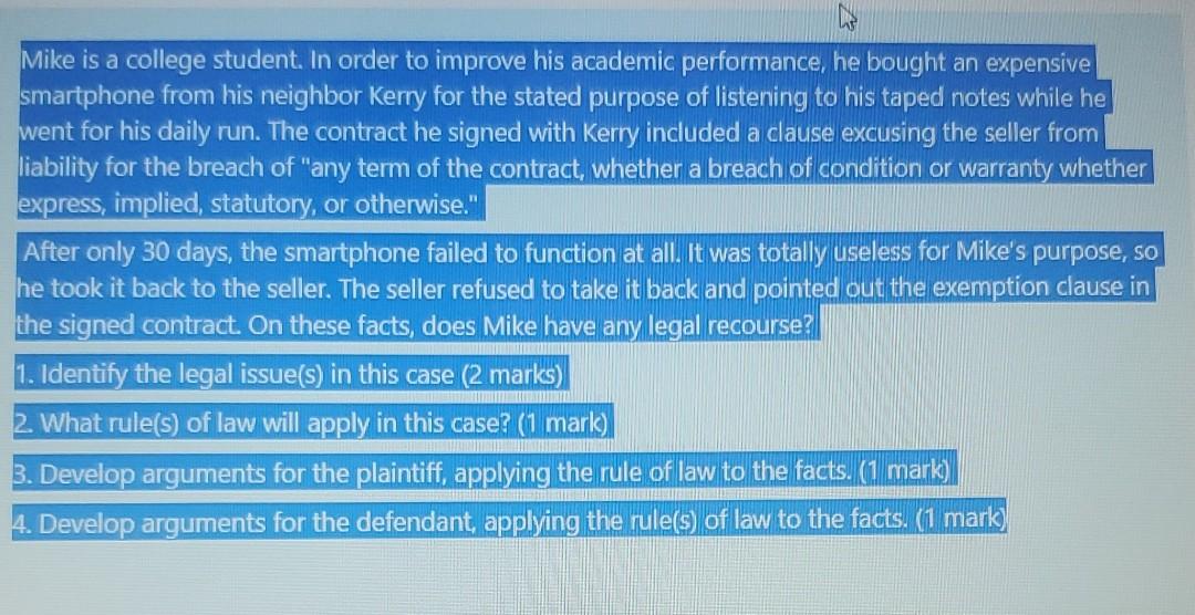 Mike is a college student. In order to improve