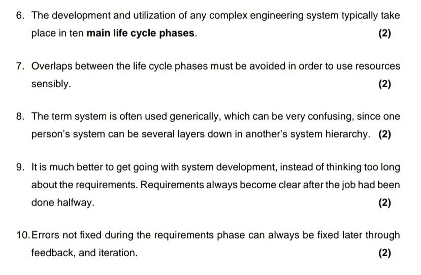 Answer the questions please (true or false) 6.