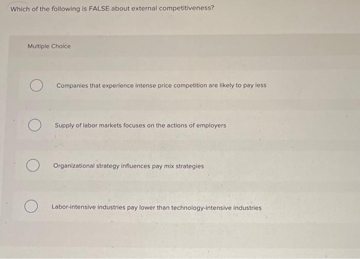 Which of the following is FALSE about external