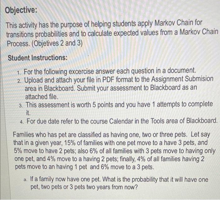 Objective: This activity has the purpose of