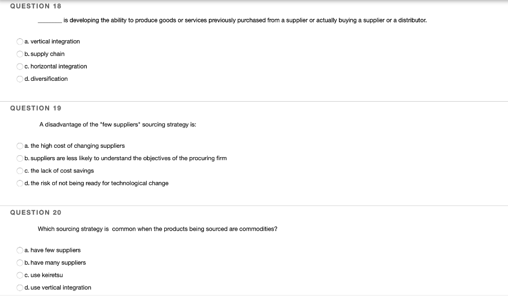 QUESTION 18 is developing the ability to produce