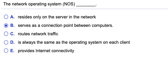 GOT WRONG PLS EXPLAIN The network operating