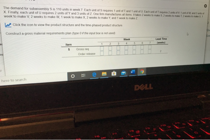 Problem 14.6 The demand for 110 units n week 7.