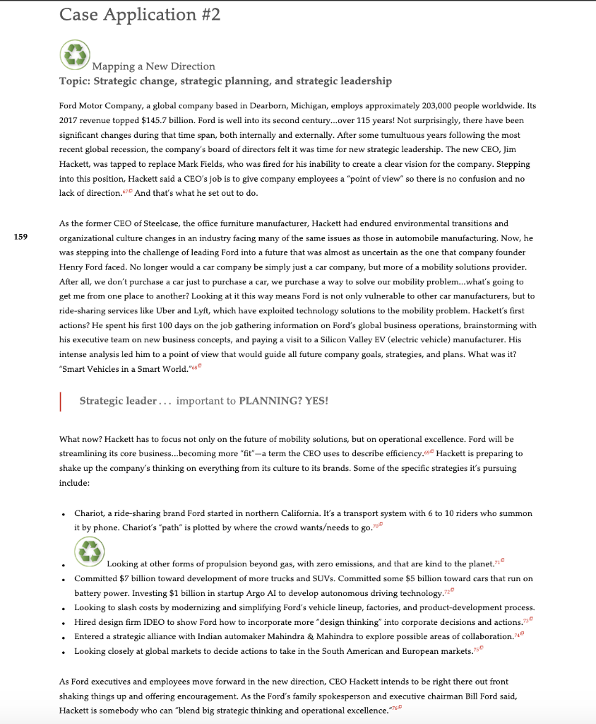 Case Application #2 Mapping a New Direction