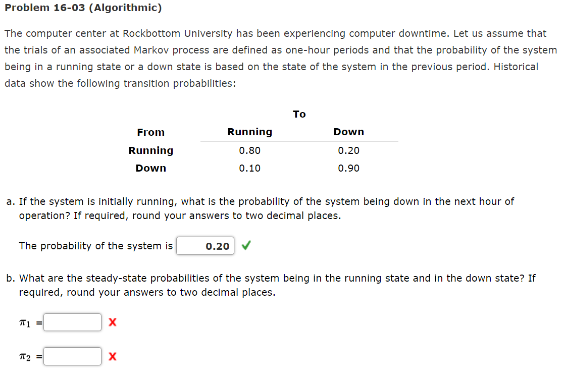 Problem 16-03 (Algorithmic) The computer center