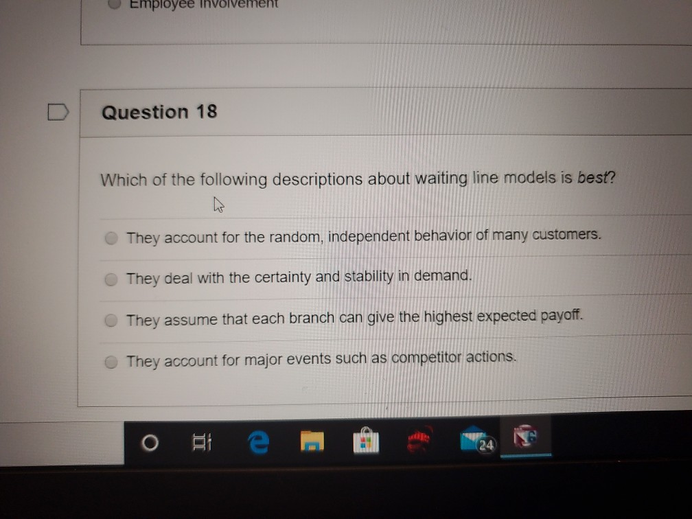 Question 16 An example of a type II error would