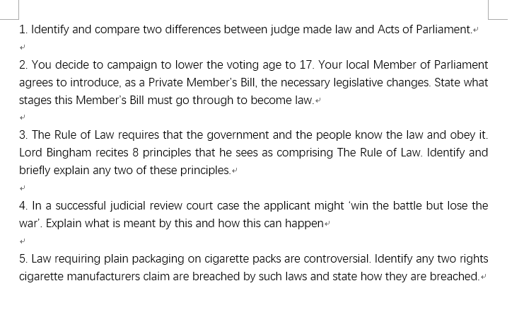 1. Identify and compare two differences between