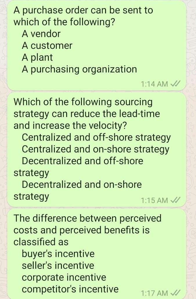 please give me the correct answer A purchase