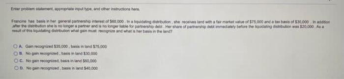 Enter problem attirent appropriate input type,