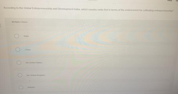 According to the Global Entrepreneurship and