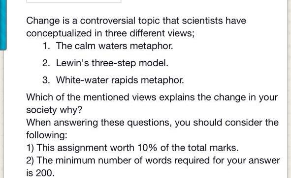 Change is a controversial topic that scientists