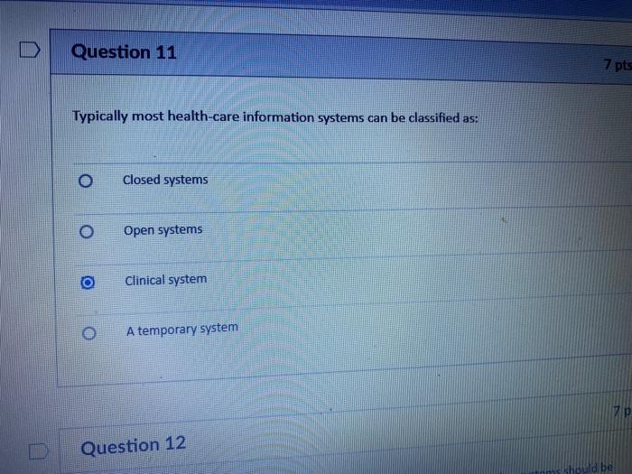 D Question 11 7 pts Typically most health-care