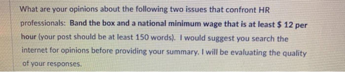 What are your opinions about the following two